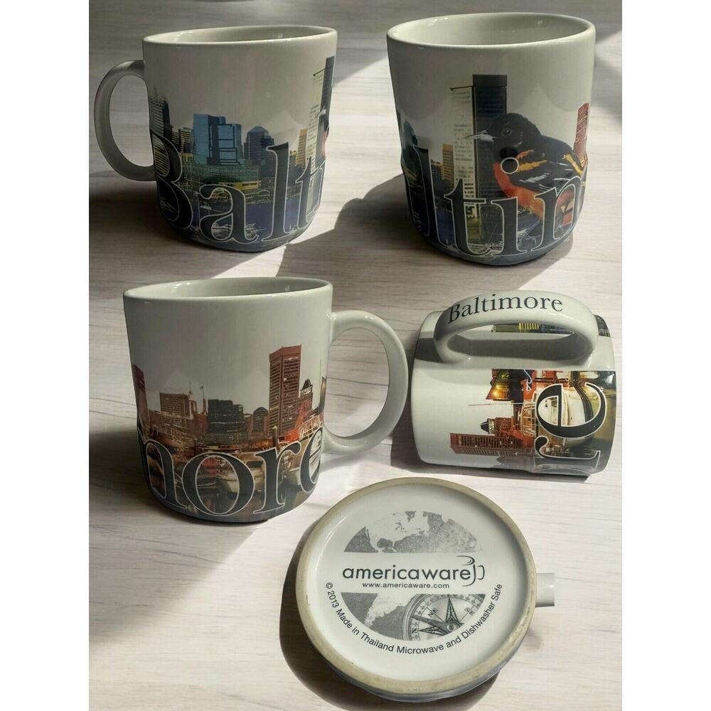 2013 Baltimore MD Cityscape 3D Textured Mug Americaware